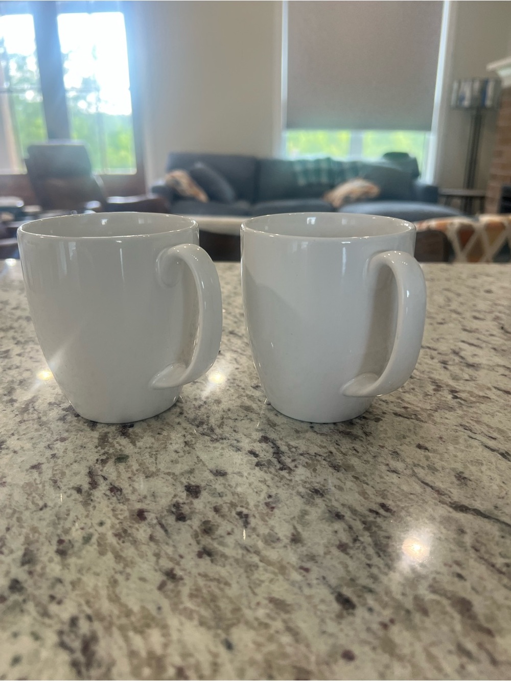 White Ceramic Mug Set - Everyday Dining Mugs - Picture 5 of 5